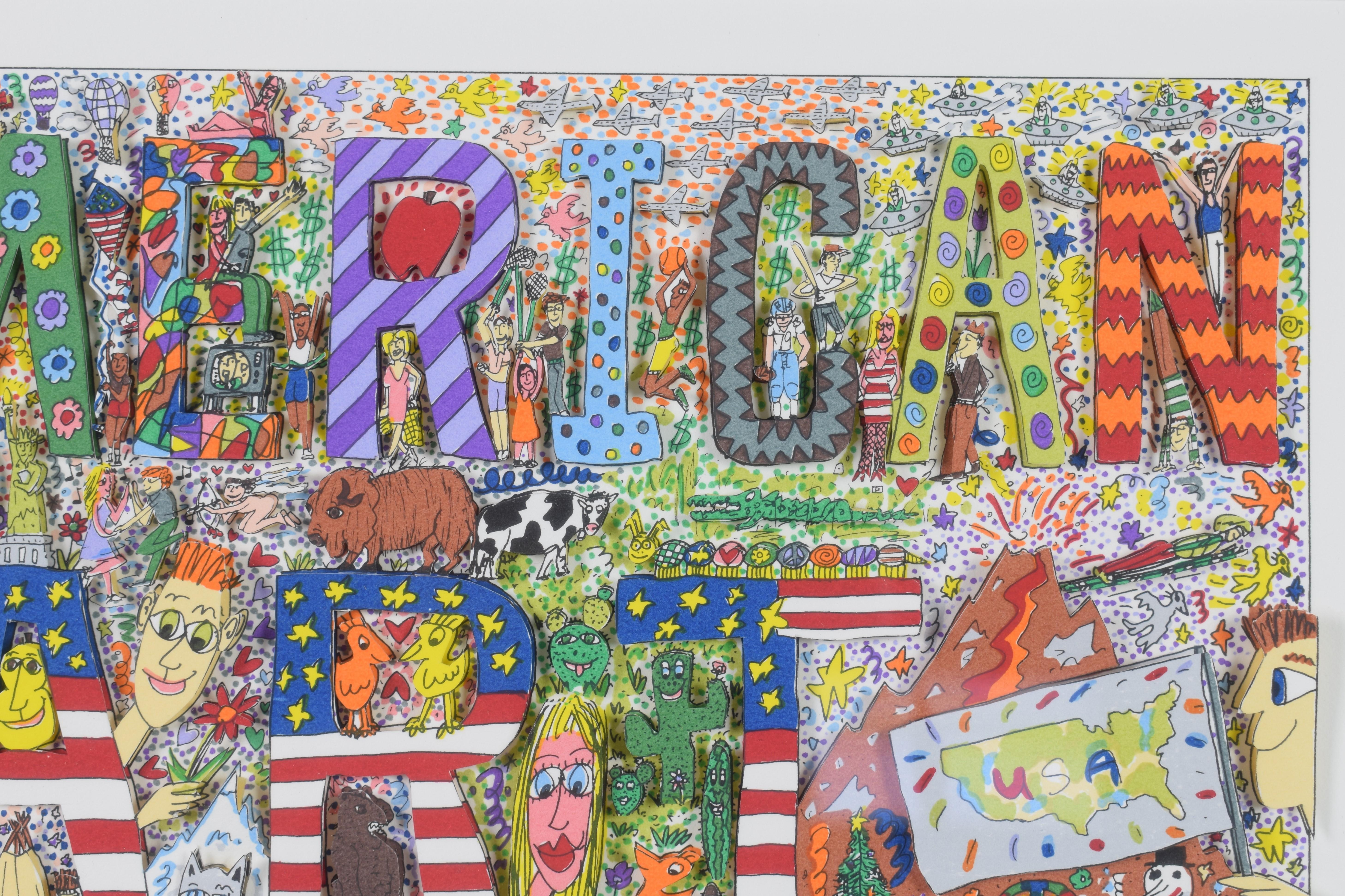 Made in the U.S.A. by Brooklyn born James Rizzi - Pop Art, 3D, America 1