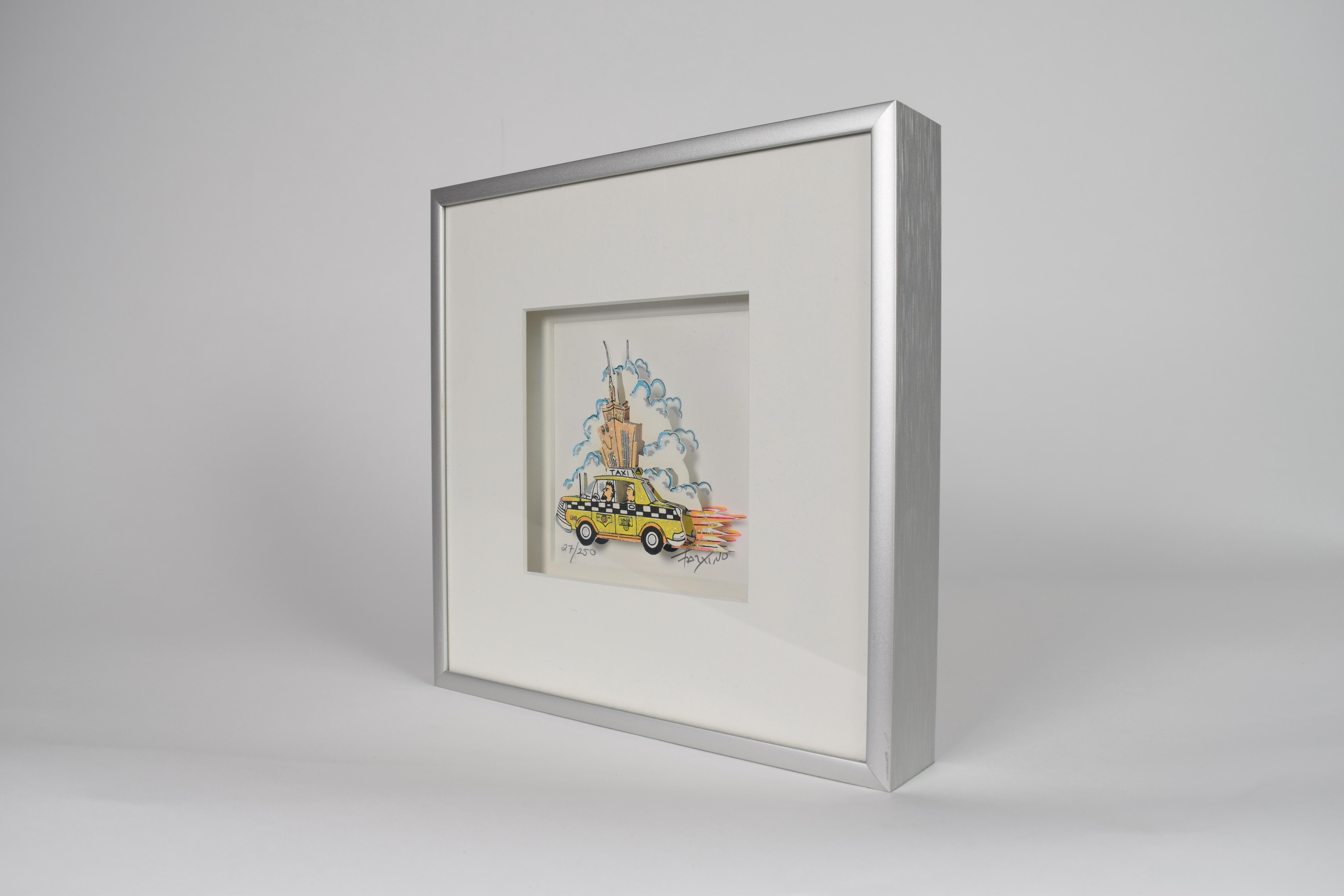 Taxi - Mixed Media, Pop Art, New York, 3D,  For Sale 6