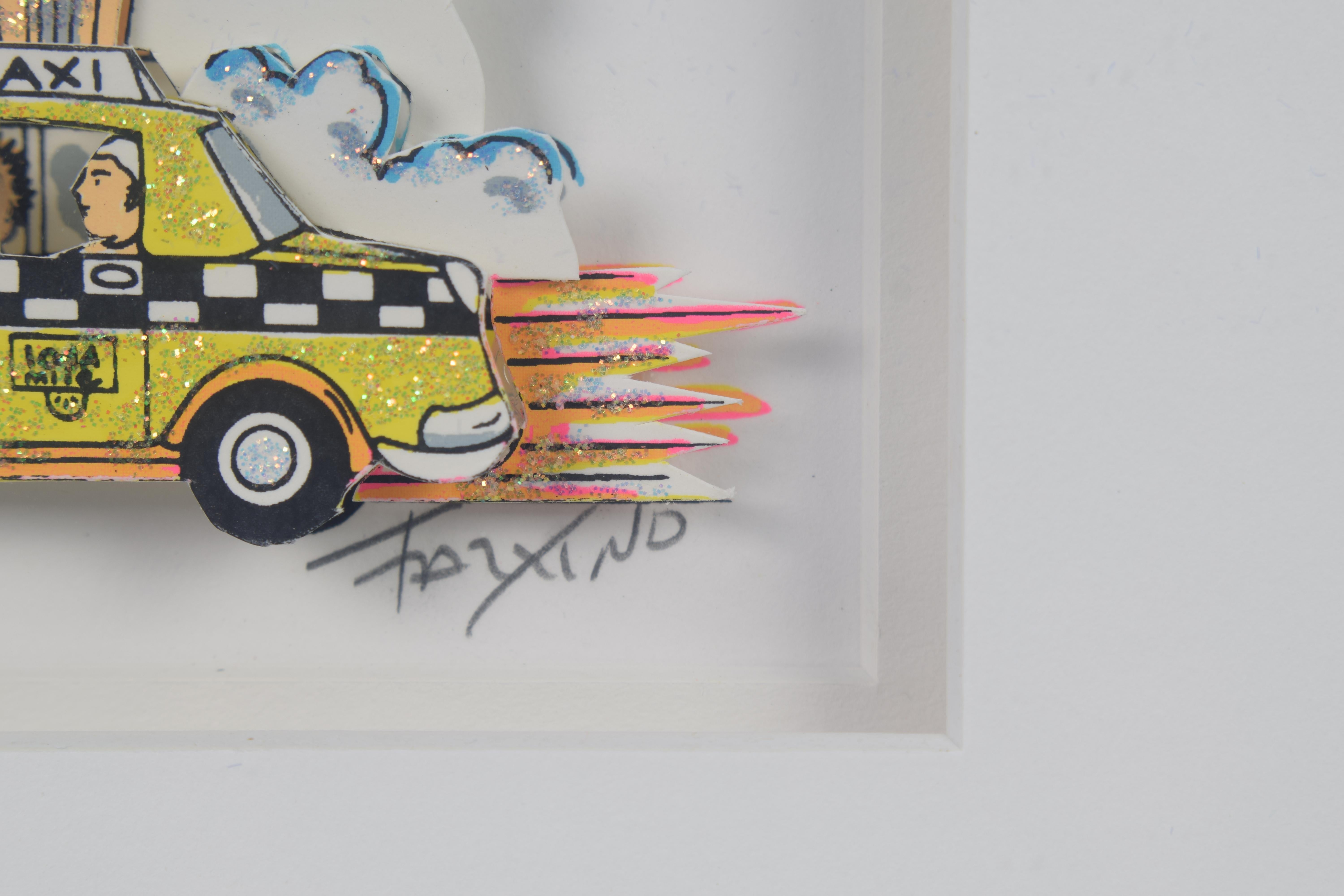 Taxi - Mixed Media, Pop Art, New York, 3D,  For Sale 2