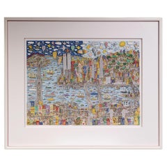 Vintage James Rizzi NEW YORK CITY - A MARATHON FOR ALL 1997 color series and 3D collage