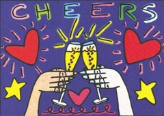 Vintage Cheers - Postcard- James Rizzi