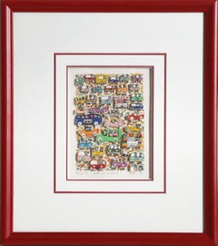 Grid Lock, Pop Art 3-D Siebdruck von James Rizzi