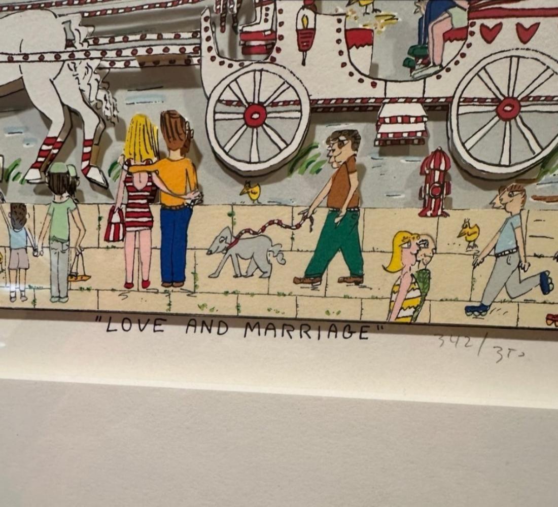 James Rizzi - Love And Marriage Signierte/Numbered 3D-Konstruktion 1