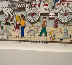 Construction 3D Love And Marriage signée/Numbered de James Rizzi