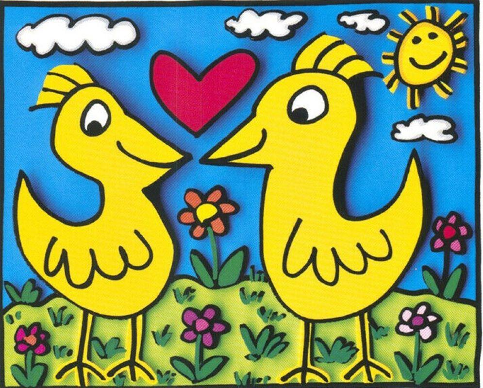 Affiche Love Birds - James Rizzi