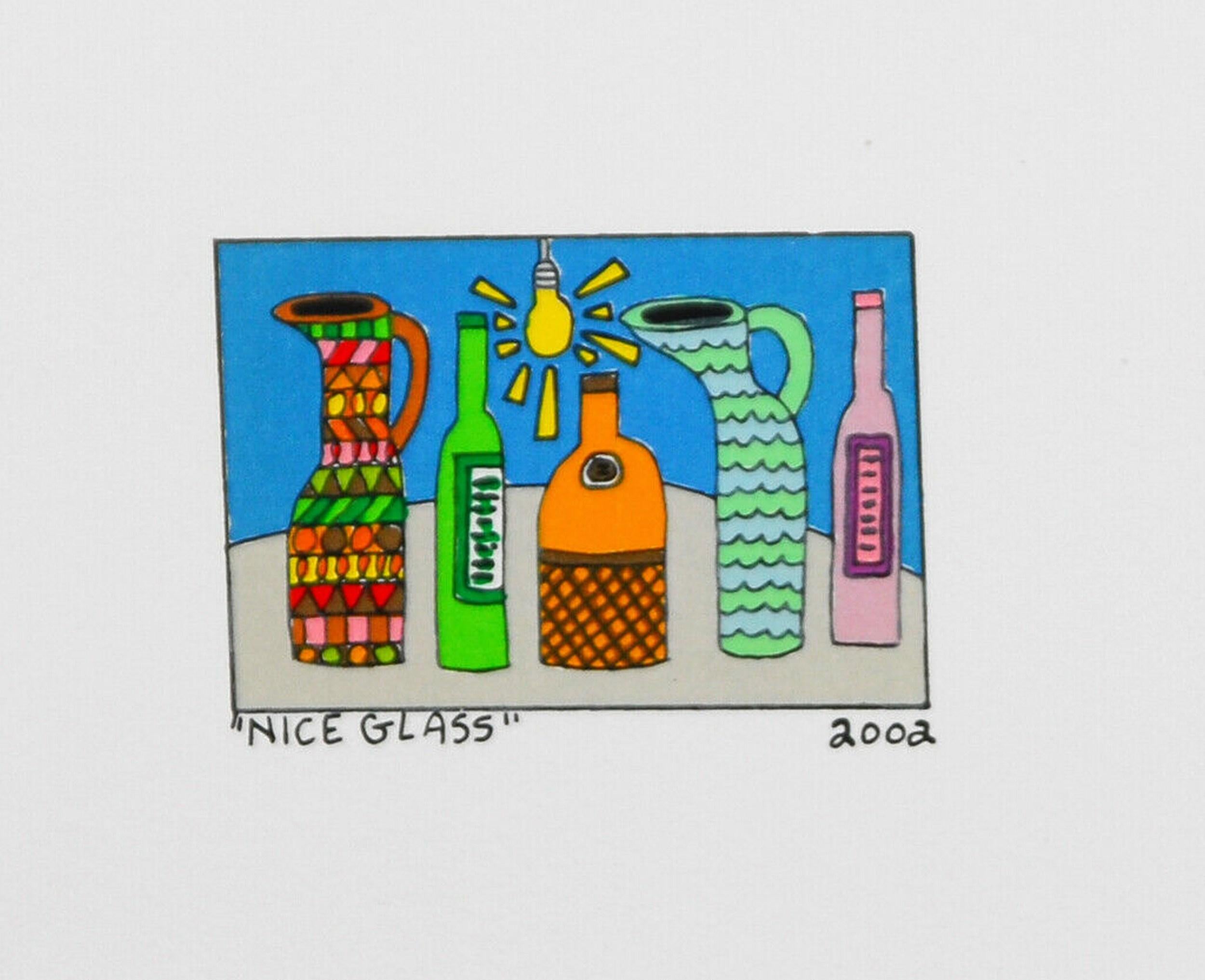 James Rizzi Figurative Print - Nice Glass (Iconic, Rizzi, Miniature, NYC, New York City, Pop Art)