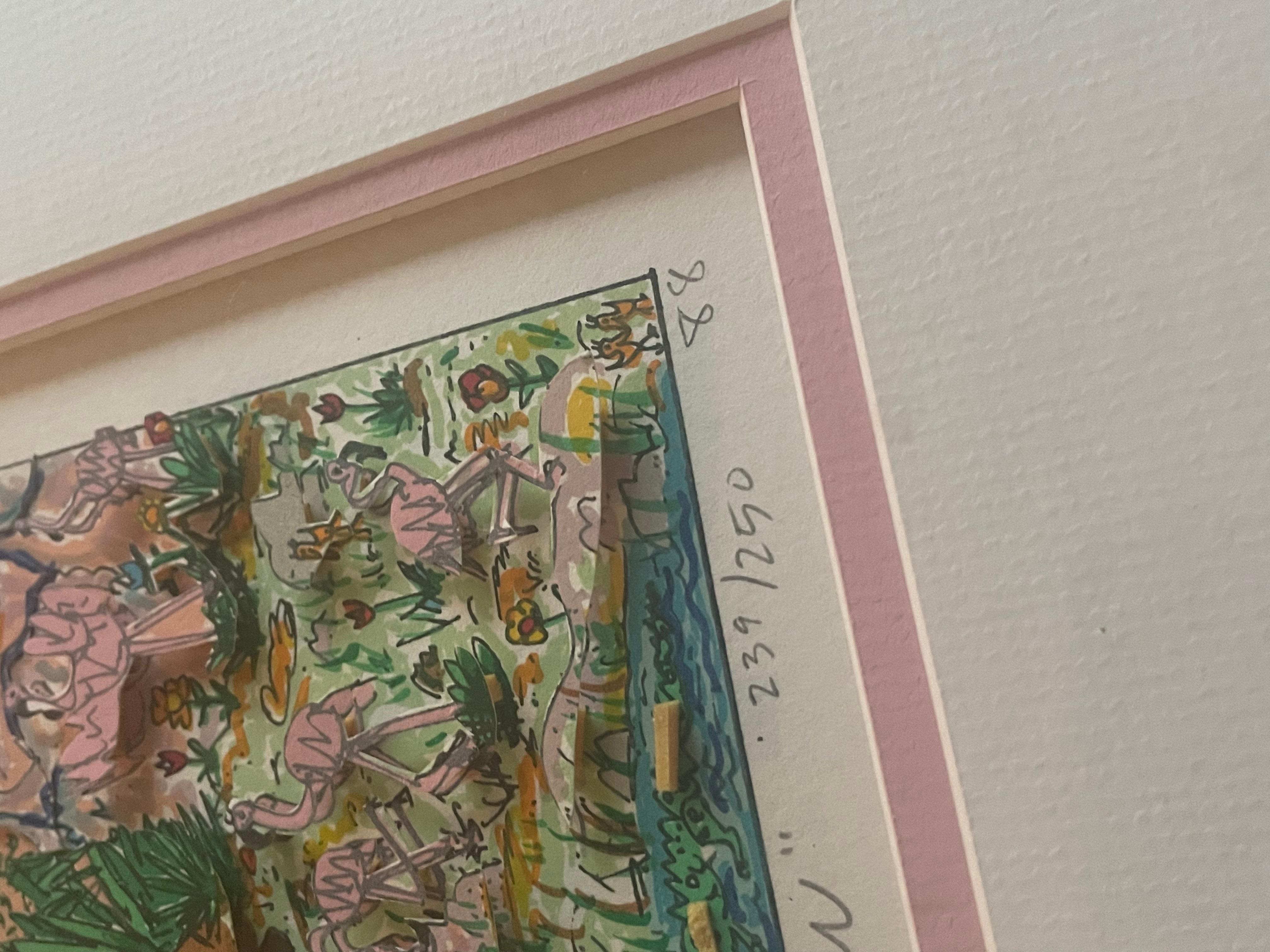 James Rizzi 
Lithographie 3d
En excellent état.
mesure 21x19
Les frais d'expédition sont à la charge des acheteurs internationaux
