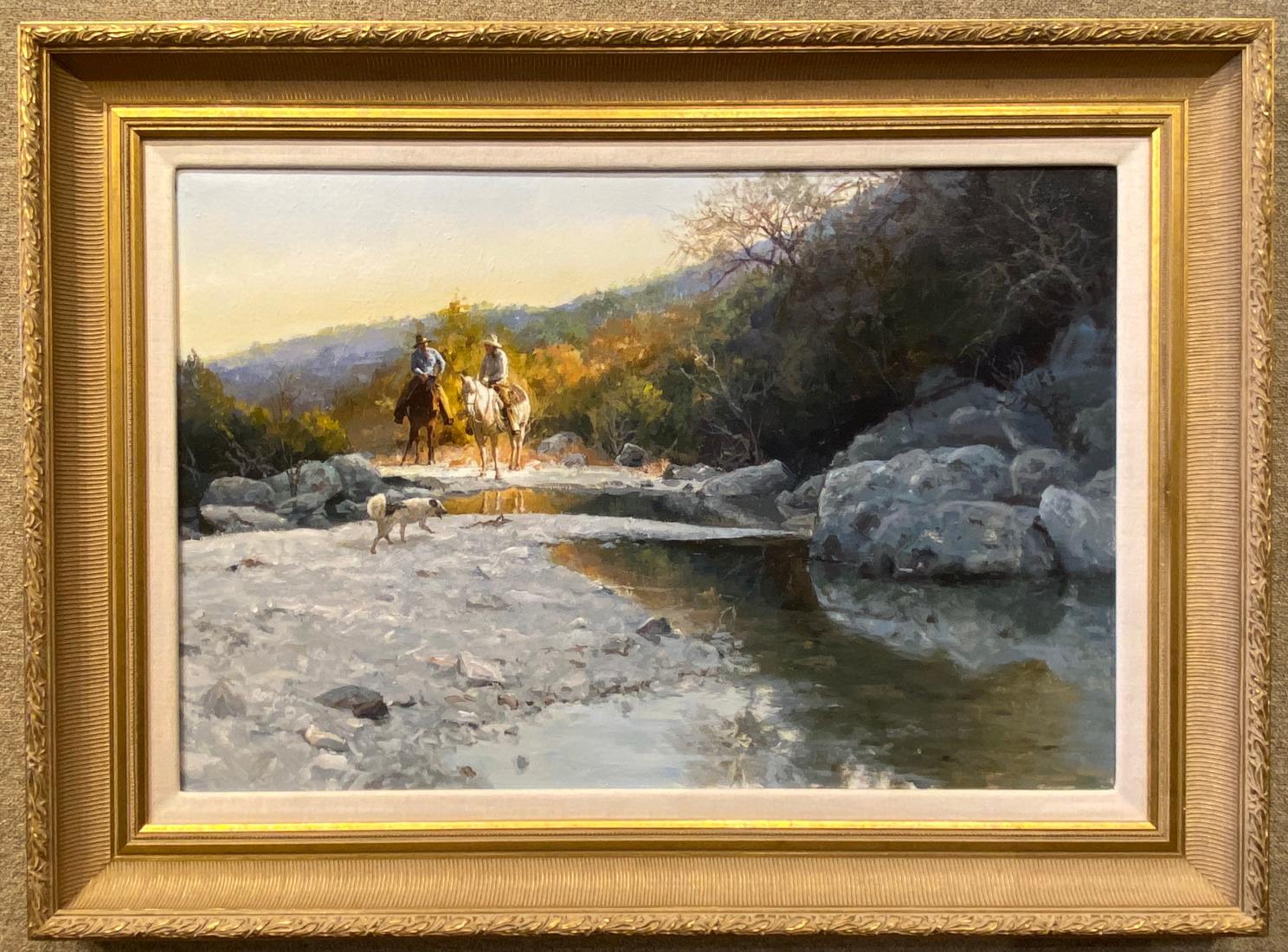 James Robinson Landscape Painting - "LOST MAPLES" JAMES ROBINSON, TEXAS LANDSCAPE WESTERN COWBOYS