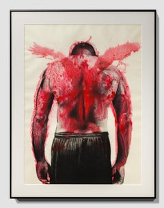 "Untitled Back Series", Figurative, Human Figure, Monoprint, Drawing
