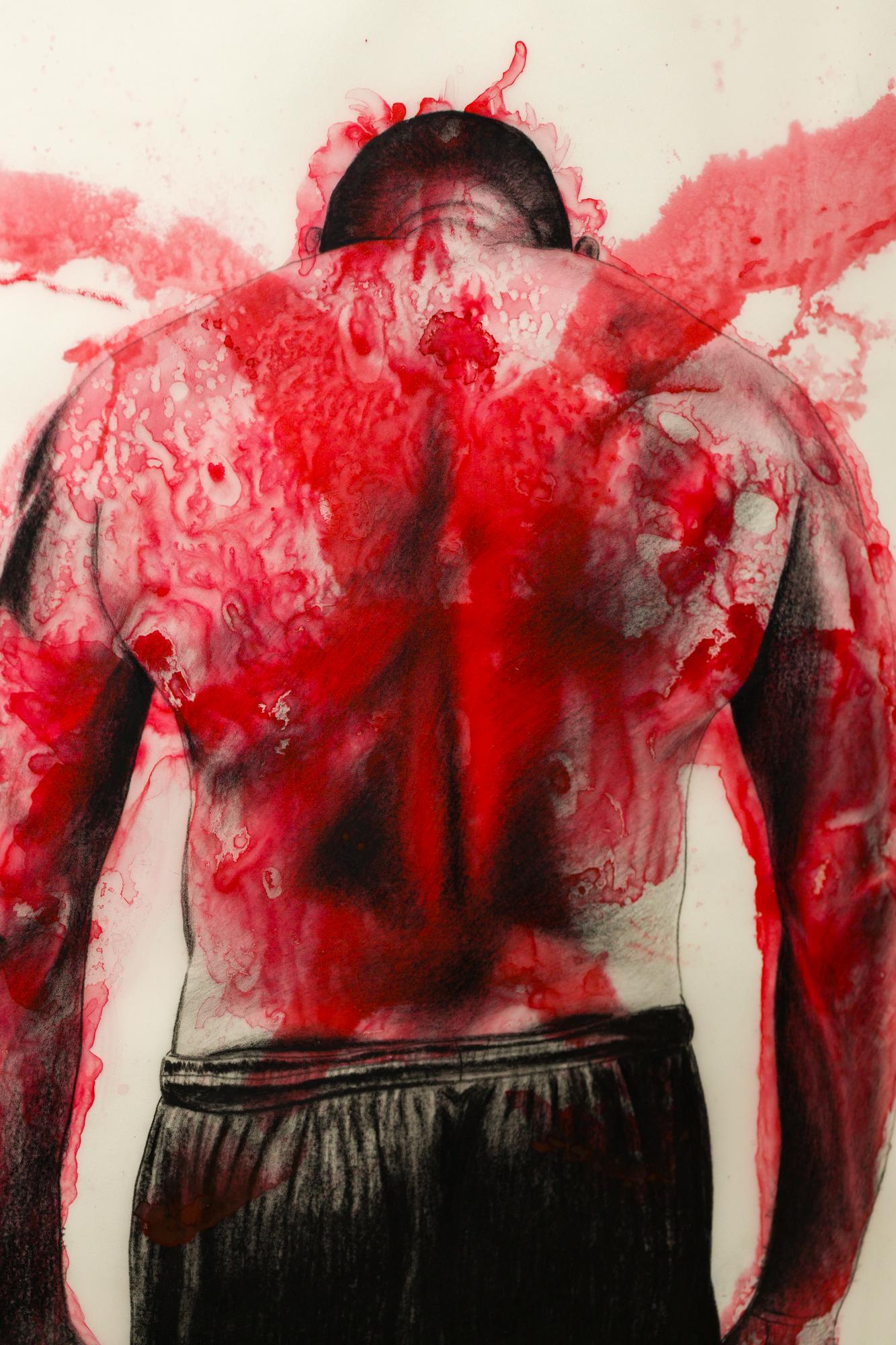 „Untitled Back Series“, Figurative, menschliche Figur, Monoprint, Zeichnung (Zeitgenössisch), Print, von James Rose