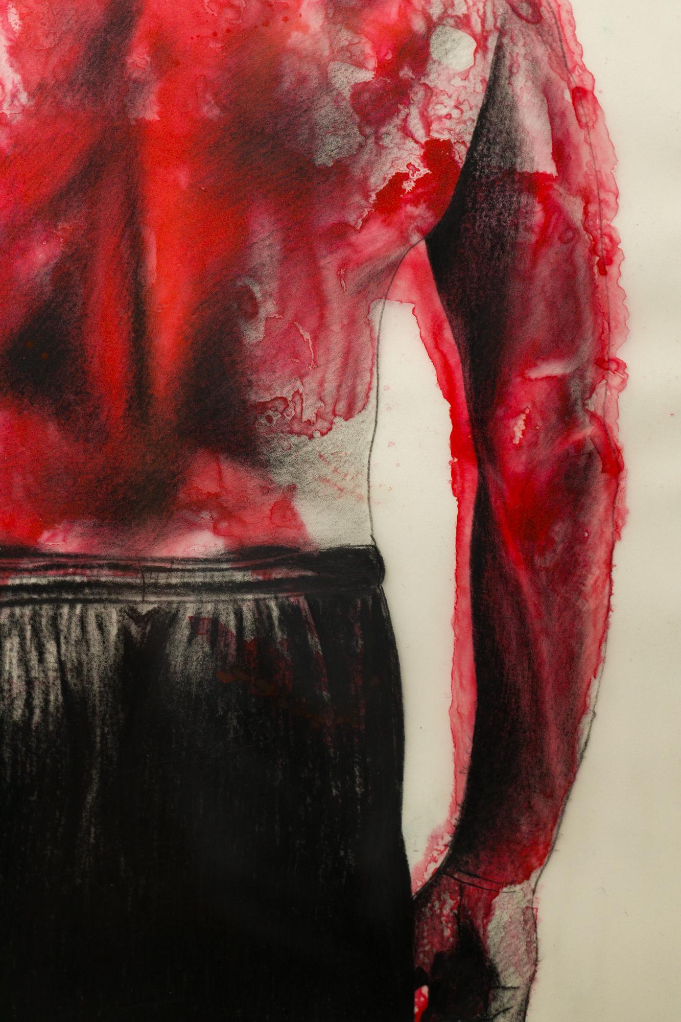 „Untitled Back Series“, Figurative, menschliche Figur, Monoprint, Zeichnung im Angebot 5