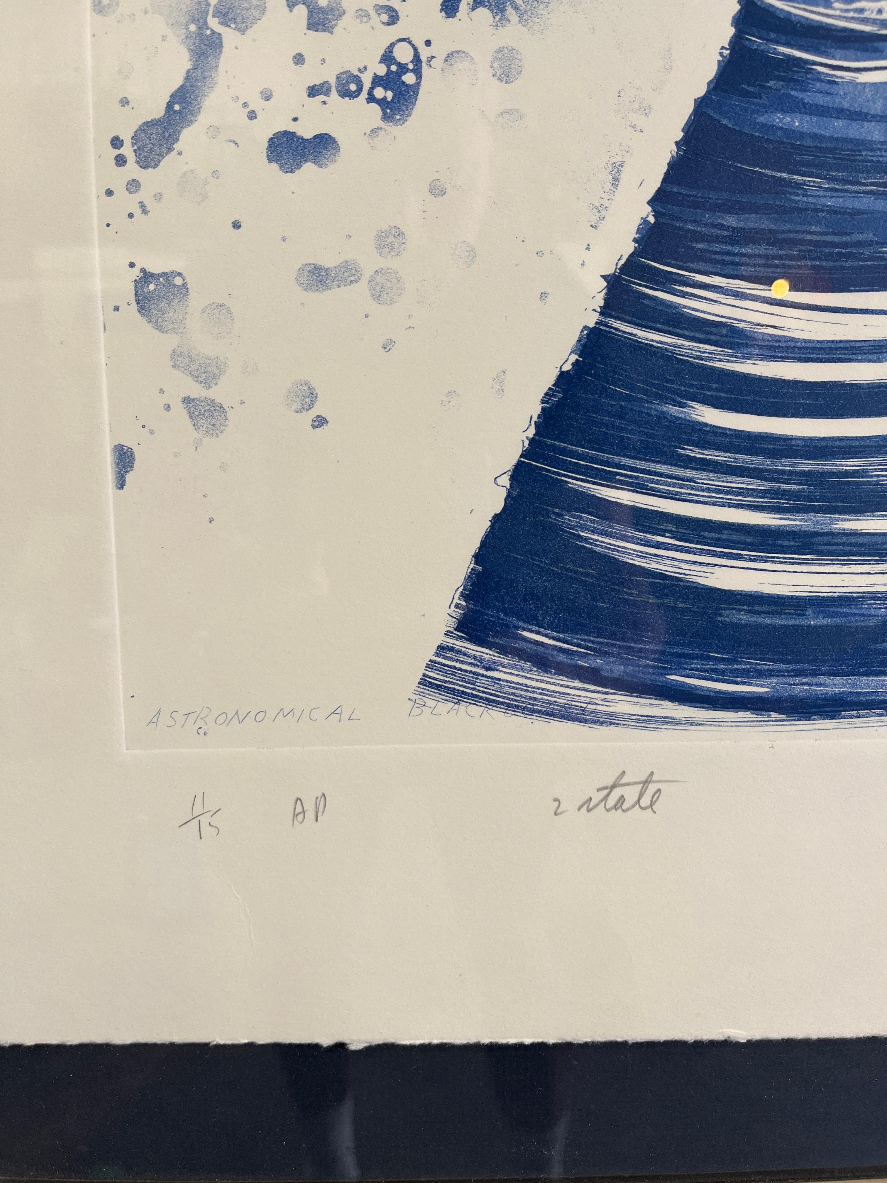 Glass James Rosenquist Etching Astronomical Blackboard AP For Sale