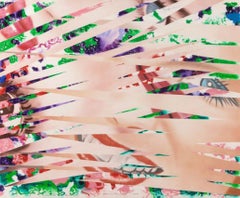 James Rosenquist Crosshatch And Mutation Monoprint Hand Signed & Stamped 1986