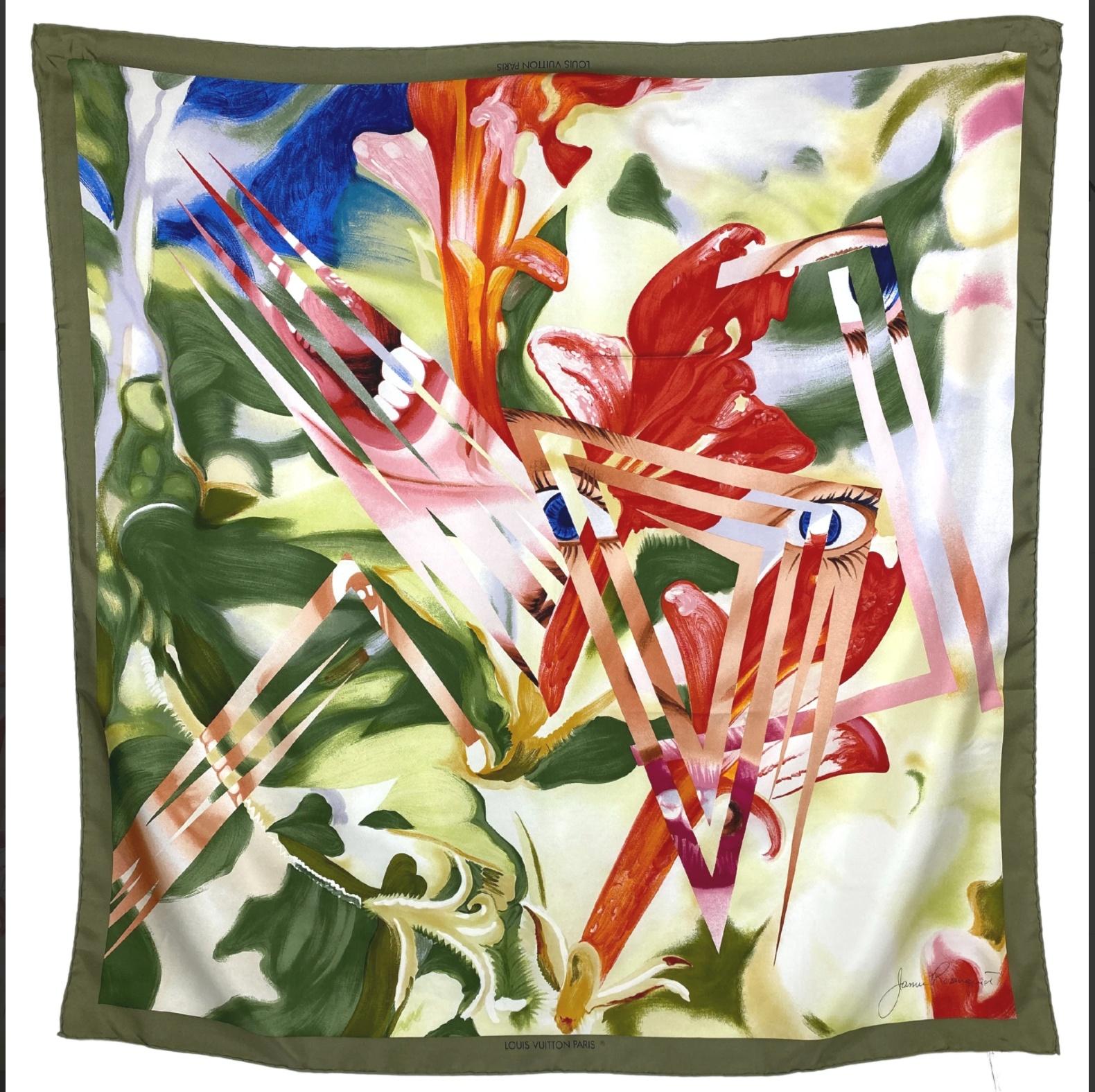  Louis Vuitton Limited Edition Silk Scarf designed by James Rosenquist