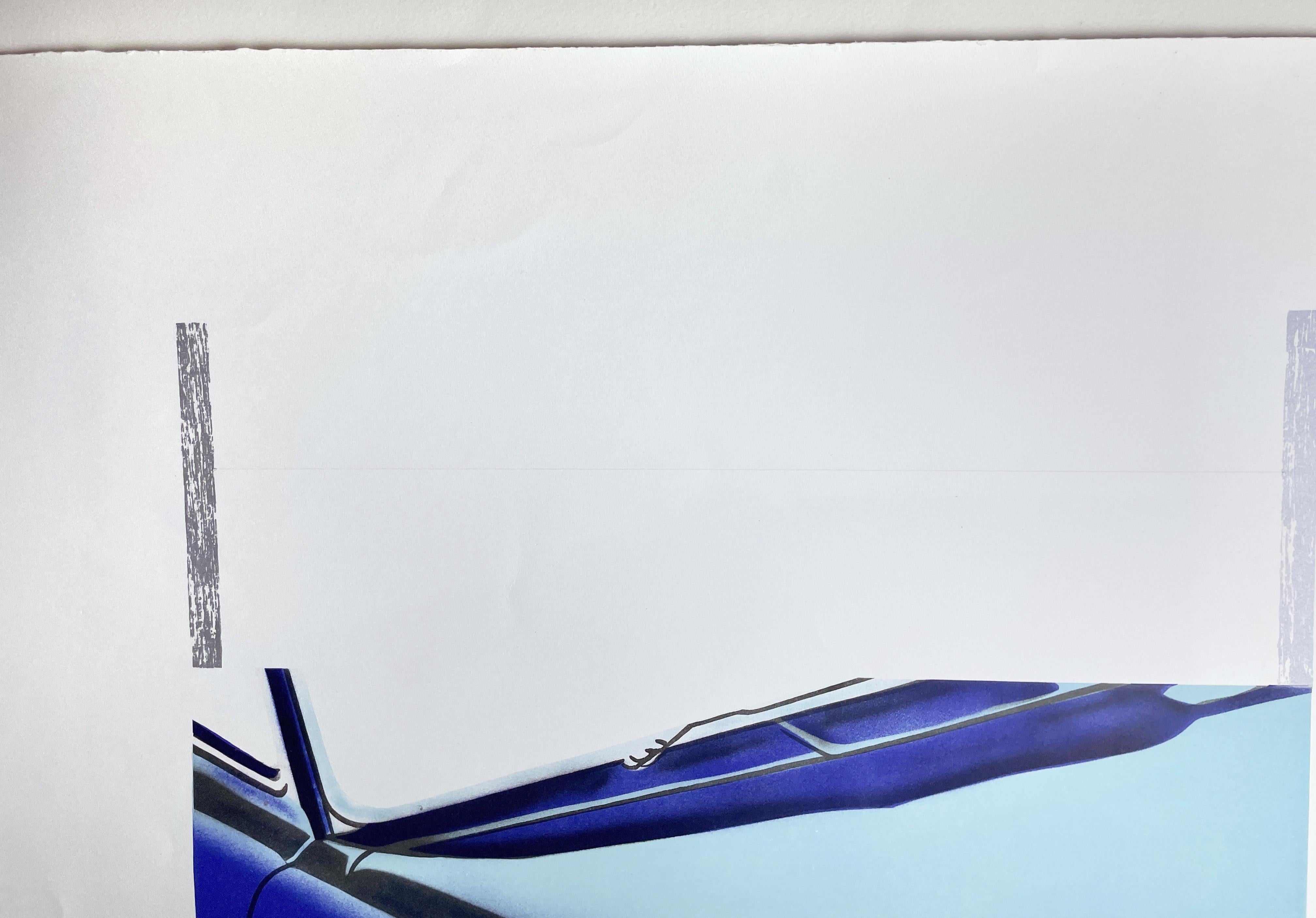 1-2-3 Outside James Rosenquist pop art muscle car print blue and orange  For Sale 4