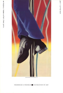 Used 1985 After James Rosenquist 'Study for Fire Pole' Pop Art Blue, Red, Yellow