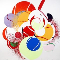 James Rosenquist Balls Screen Print Signed Titled And Dated in Pencil