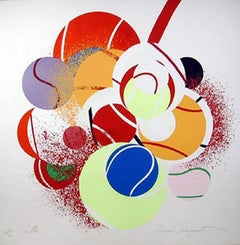 Retro James Rosenquist Balls Screen Print Signed Titled And Dated in Pencil 