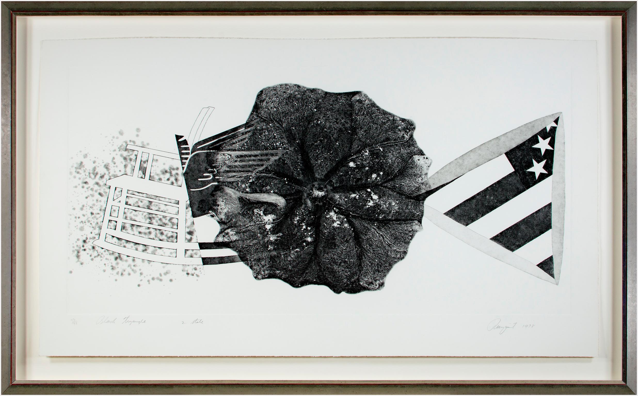 « Triangle noir », gravure Pop Art noire signée par James Rosenquist en vente 5