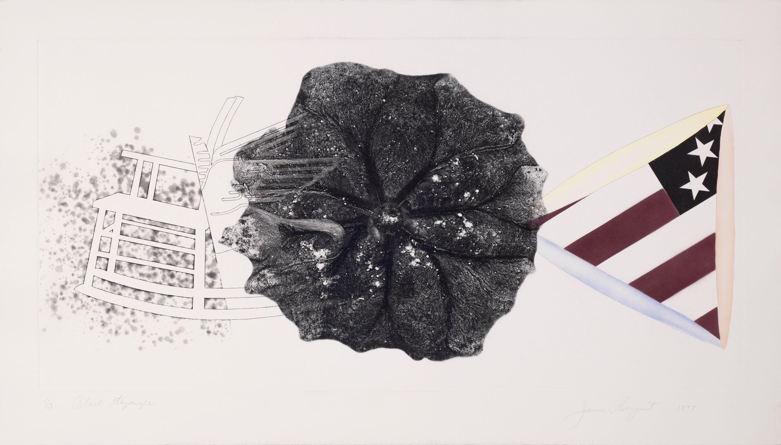 James Rosenquist Still-Life Print – Schwarzes Dreieck (State I) 