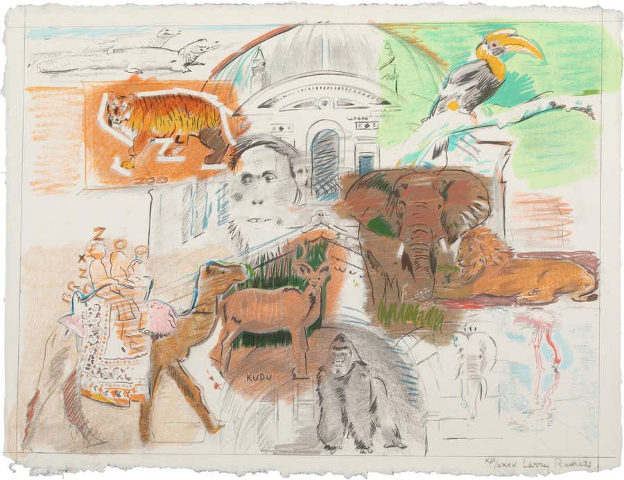 Bronx Zoo, Pop Art Lithograph by Larry Rivers