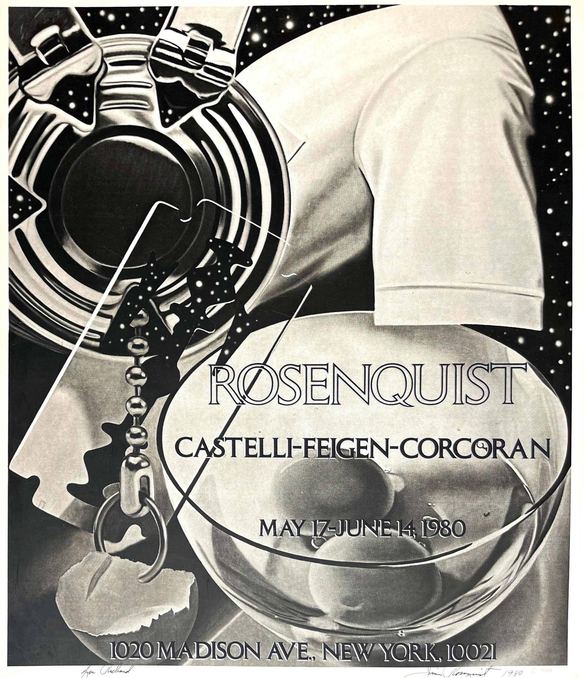 Abstract Print de James Rosenquist - Cartel de la Galería Castelli, firmado a mano e inscrito por el artista al famoso marchante de arte
