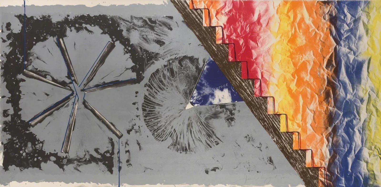 James Rosenquist Abstract Print – Derriere l'etoile