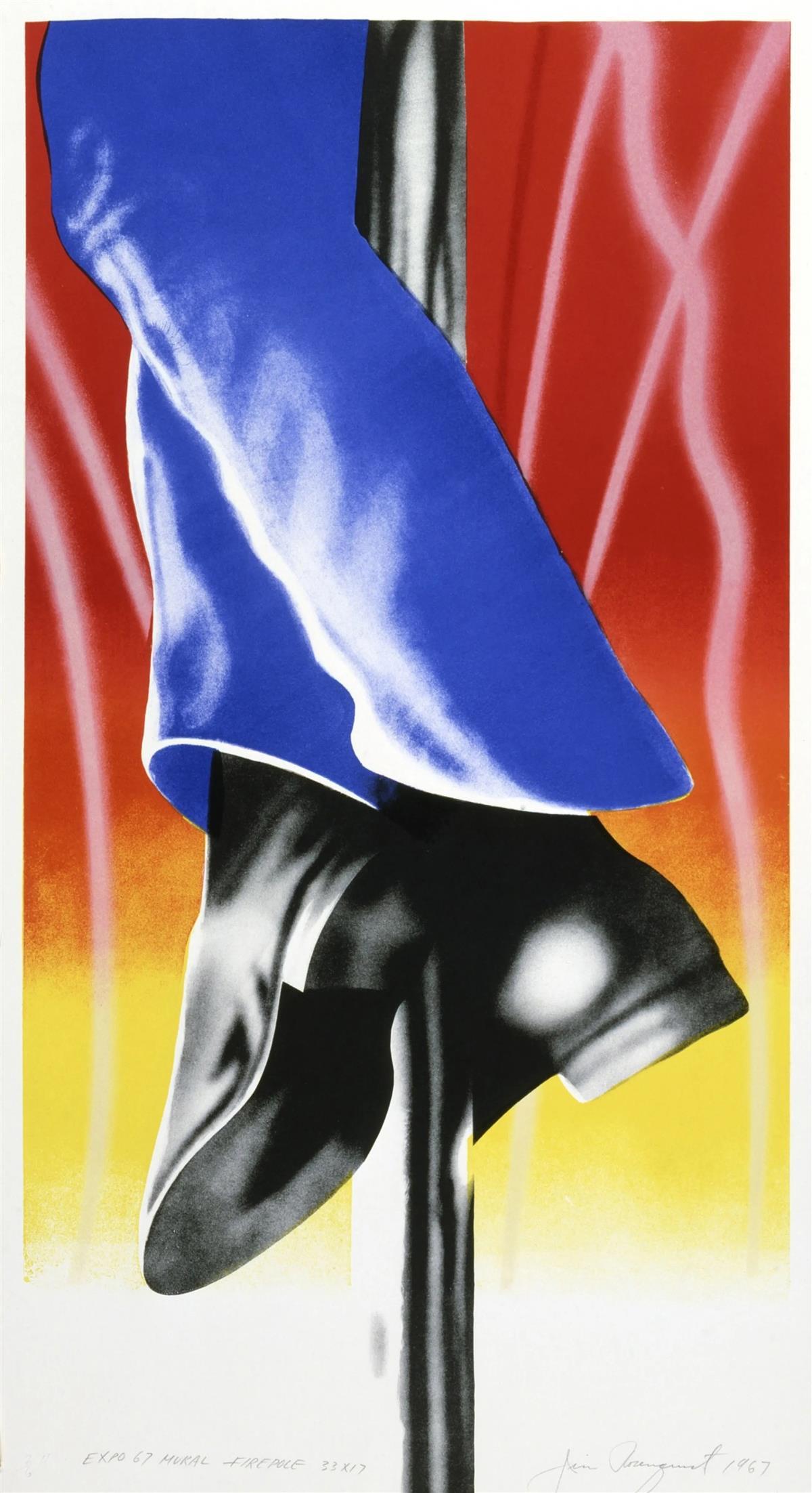 James Rosenquist Abstract Print - Expo 67 Mural--Firepole 33' x 17'