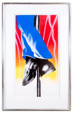 James Rosenquist -  Expo '67 Mural Firepole: neon pop art with airbrush details