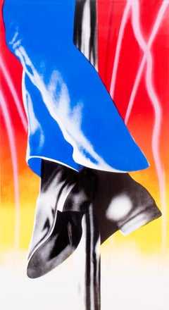 James Rosenquist -  Expo '67 Mural Firepole: neon pop art with airbrush details 