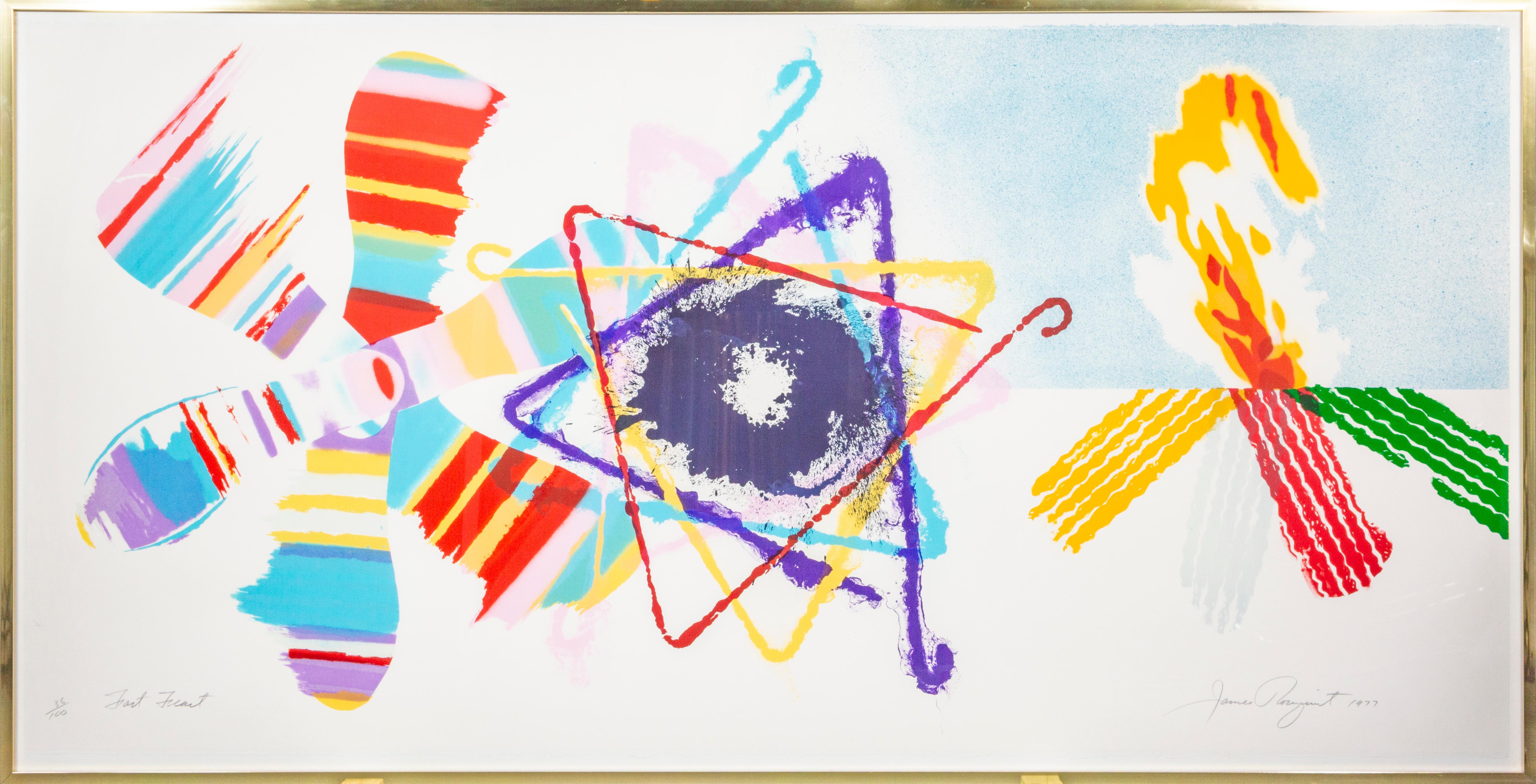 « Fast Feast », une lithographie géométrique abstraite signée par James Rosenquist