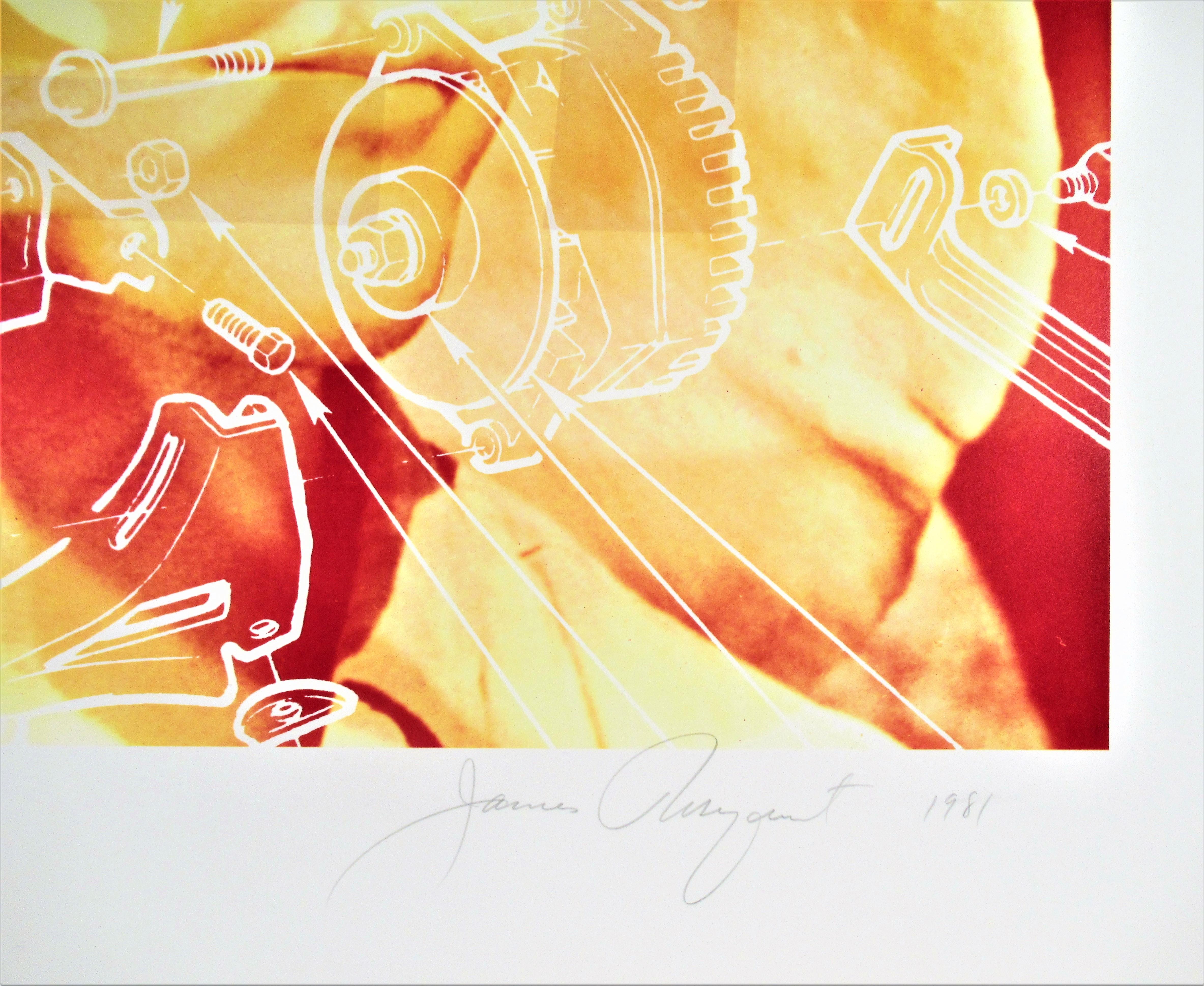 Le paquet - Beige Abstract Print par James Rosenquist