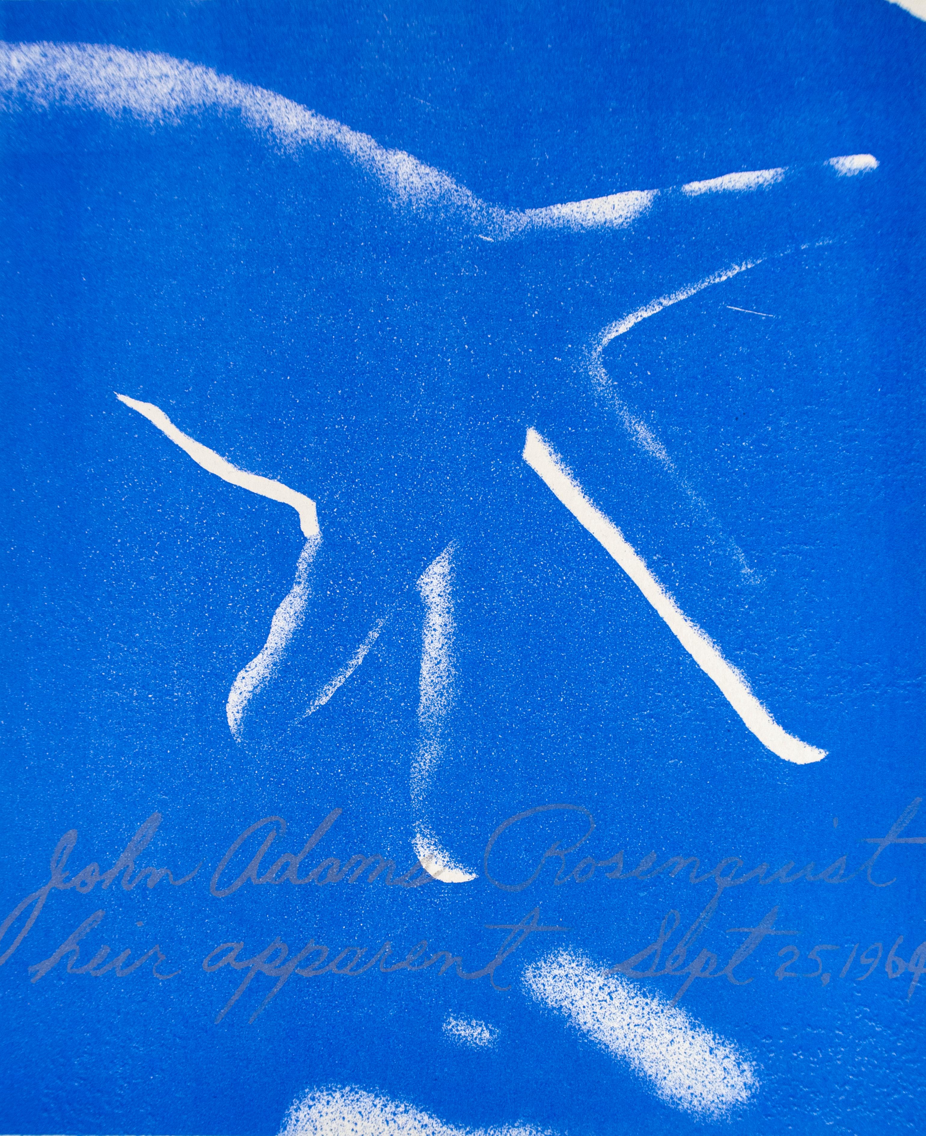 Heir Apparent, James Rosenquist lithograph in electric blue 