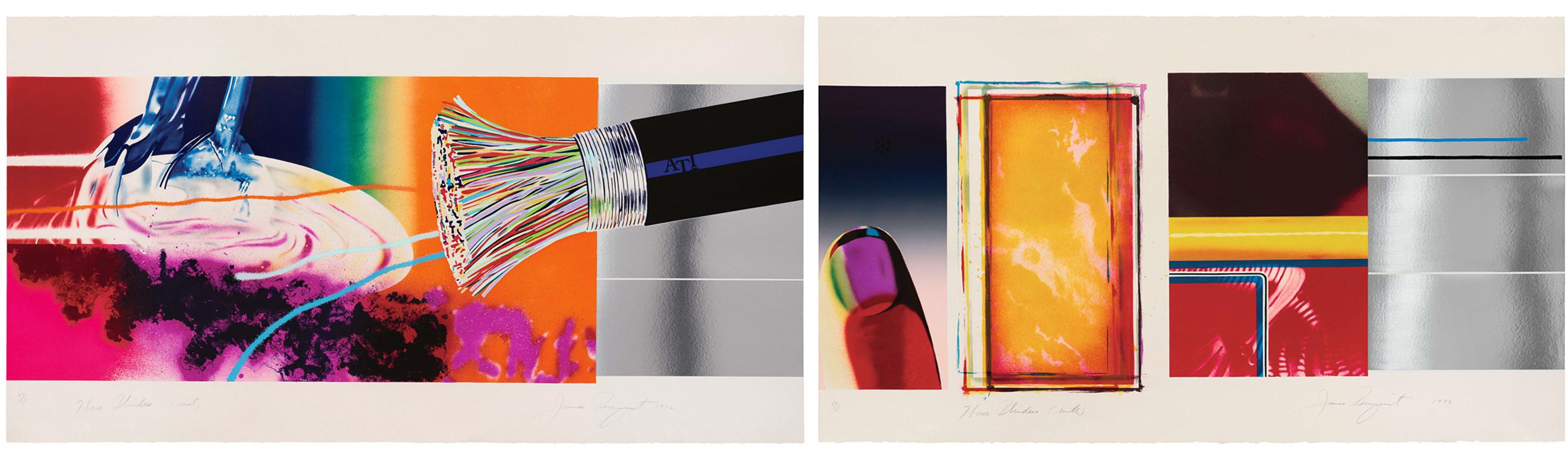Abstract Print di James Rosenquist - Horse Blinders (sud) e Horse Blinders (est)