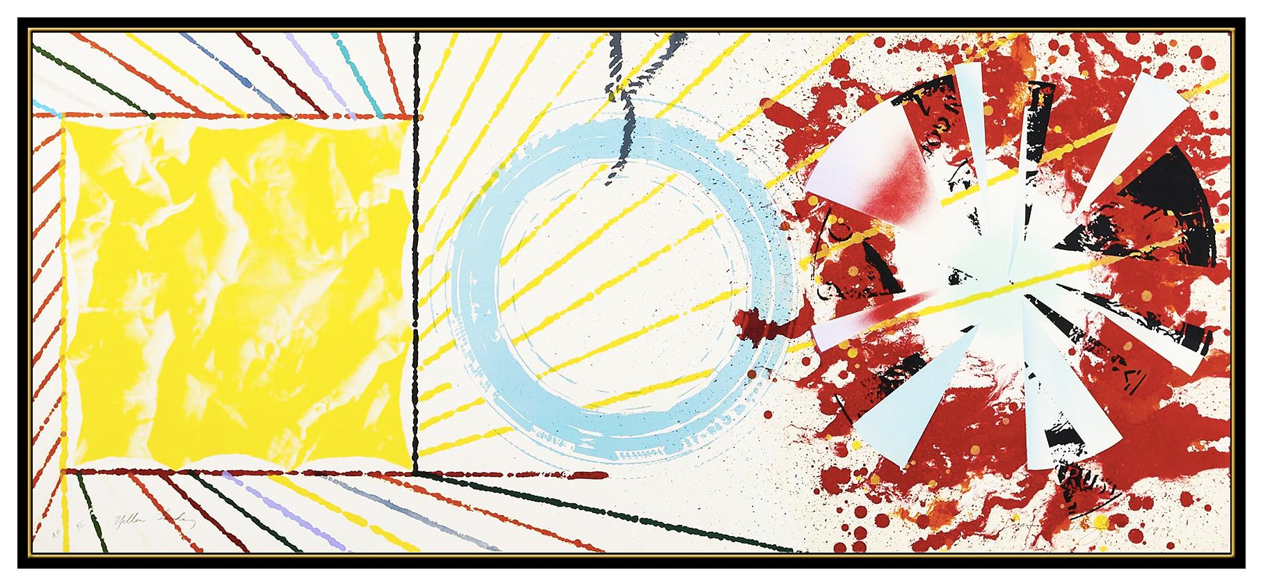 James Rosenquist 33 x 75 Color Lithograph Hand Signed Yellow Landing Modern Art For Sale 1
