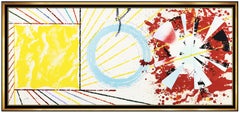 James Rosenquist 33 x 75 Color Lithograph Hand Signed Yellow Landing Modern Art
