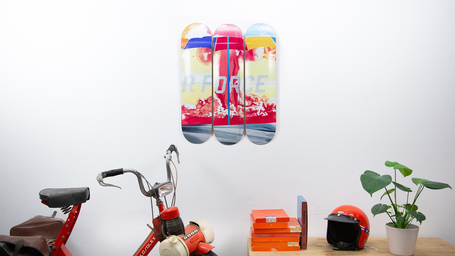 James Rosenquist F-111 TRIPTYCH (ATOM) Limited Skate Modern Design Pop American For Sale 2