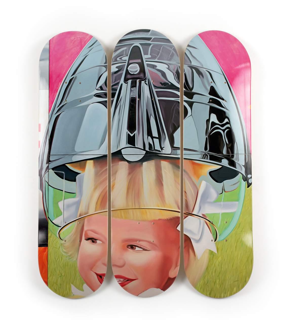 James Rosenquist F-111 TRIPTYCH A (GIRL)
Date de création : 2021
Support : Impression numérique sur bois d'érable canadien
Edition : 100
Taille : 80 x 20 cm (chaque patin)
Condit : A l'état neuf et jamais exposé
Cette œuvre est formée de trois