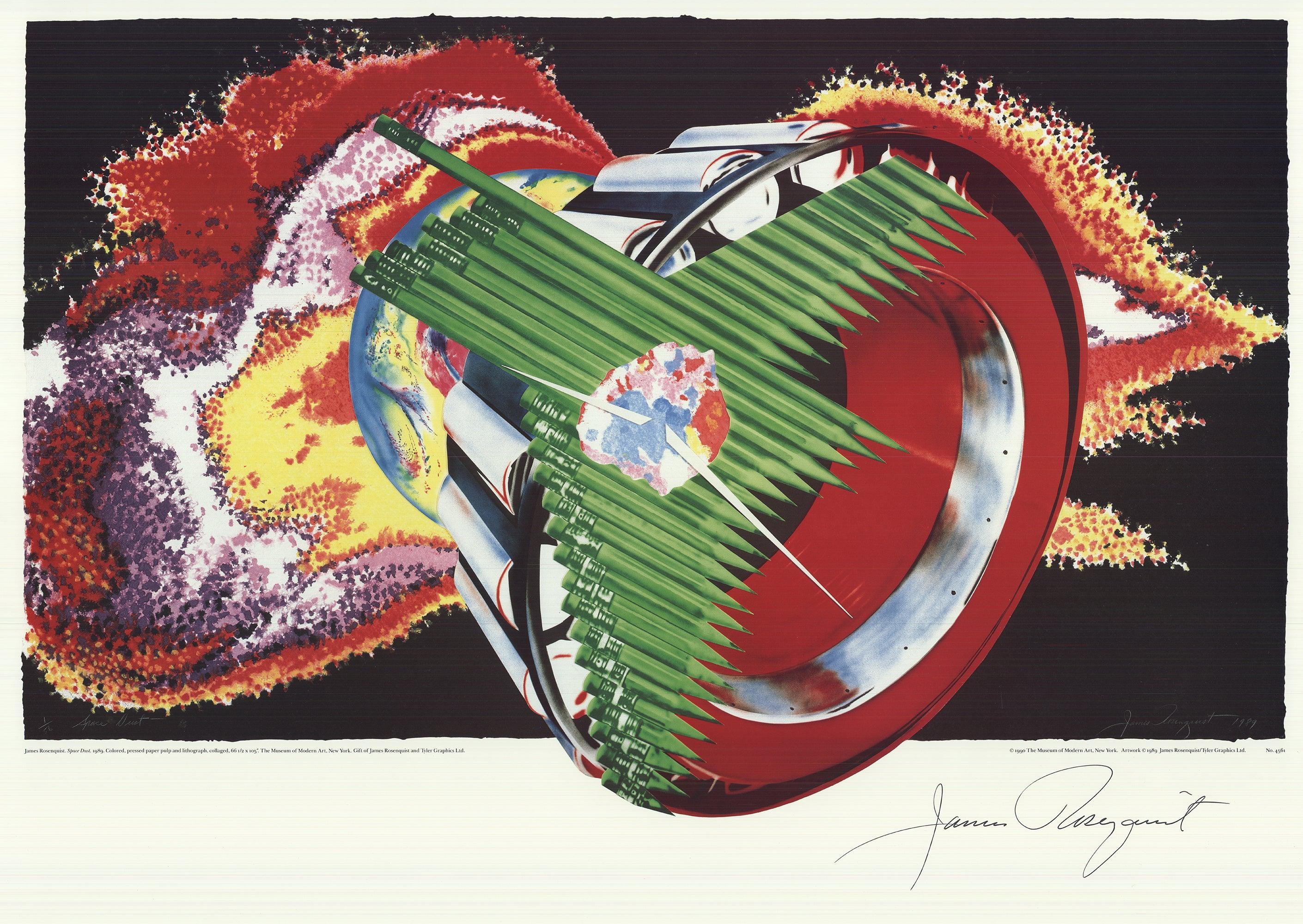 James Rosenquist 'Space Dust' 1990- Signed Pop Art Vintage For Sale 2