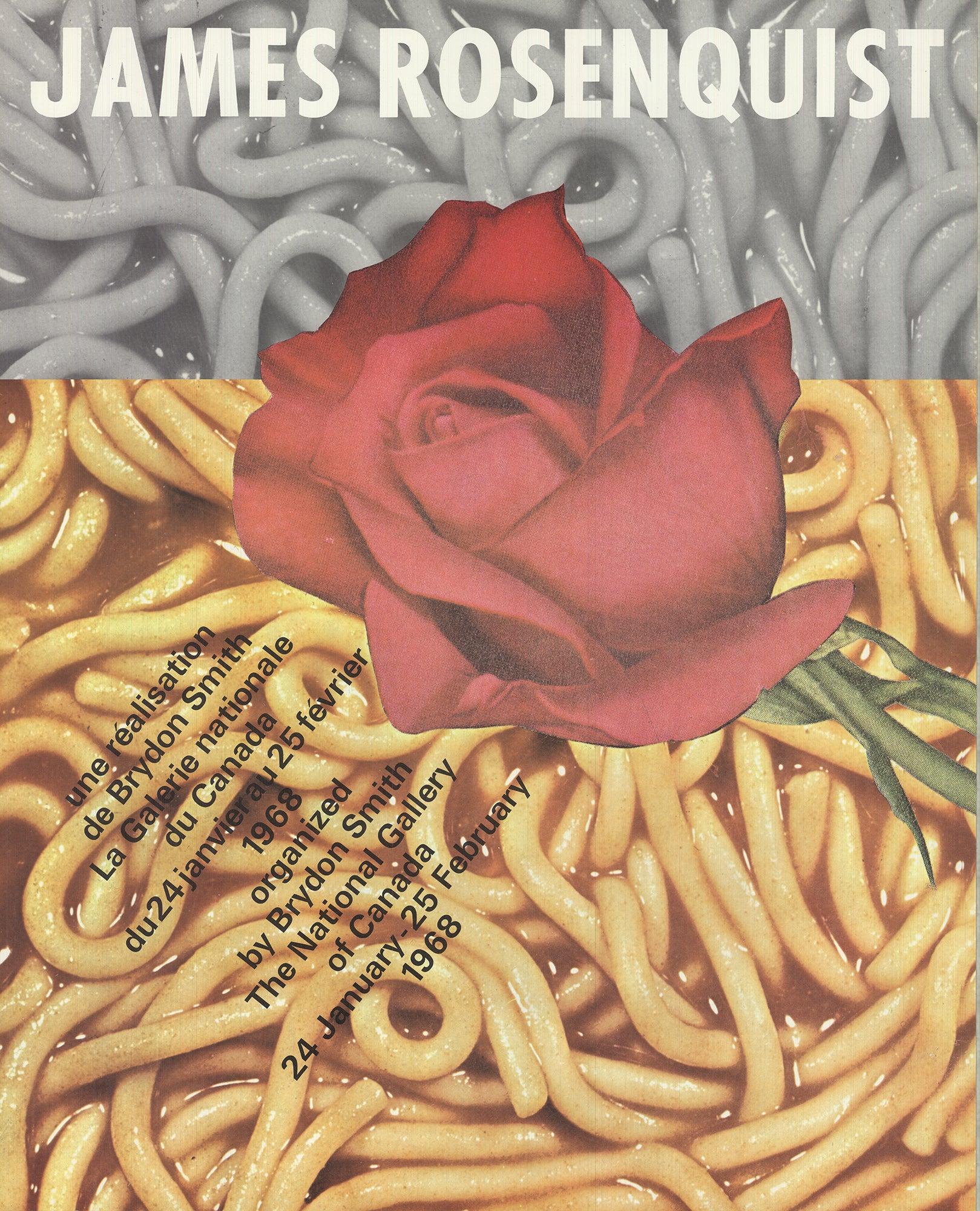 Original first-edition exhibition poster created for a major James Rosenquist exhibition held at the National Gallery of Canada, Ottawa, January 24 – February 25, 1968. The exhibition was organized by Brydon Smith, then curator at the National