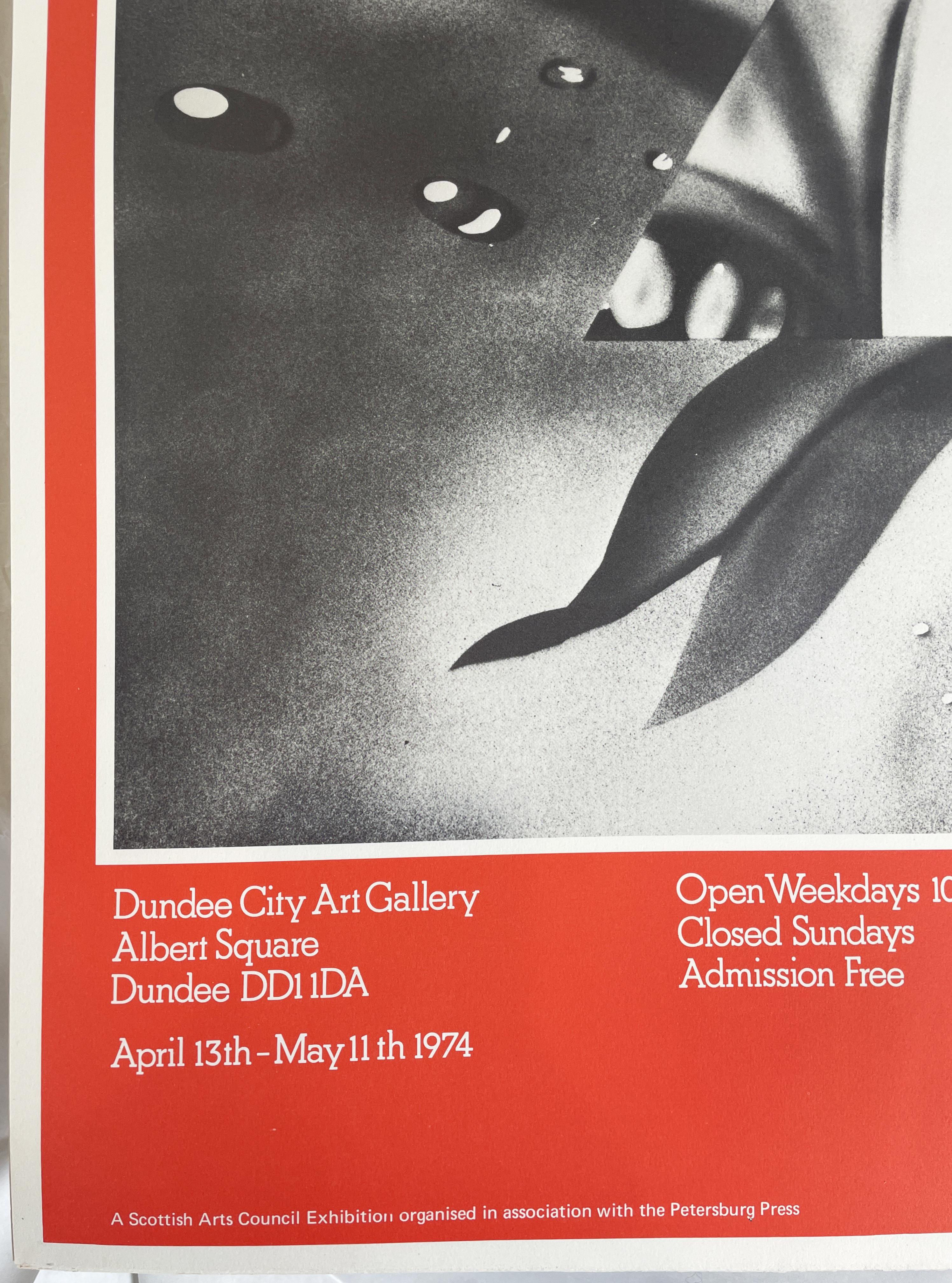 Affiche d'exposition vintage de James Rosenquist, Dundee City Art Gallery, 1974, rouge  en vente 2