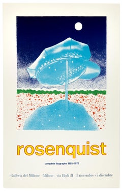 James Rosenquist Vintage Poster: Galleria del Milione 1972 full moon landscape