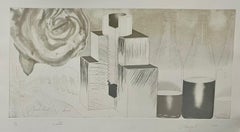 Used Large American Pop Art Abstract Aquatint Etching James Rosenquist Just Desert