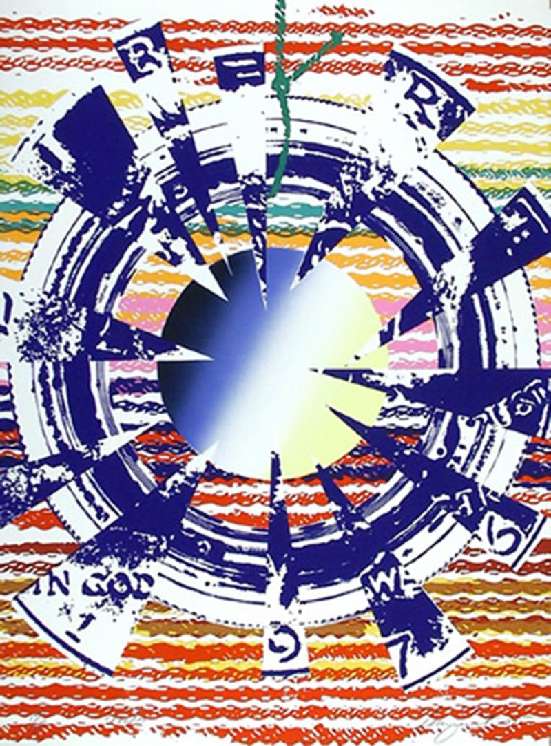 Miles
James Rosenquist, Américain (1933-2017)
Date : 1976
Sérigraphie à l'aérographe, signée et numérotée au crayon
Edition de 200
Taille : 30 in. x 22 in. (76.2 cm x 55.88 cm)
Imprimeur : Graphic Studio
Éditeur : Graphic Studio
Référence : Figure