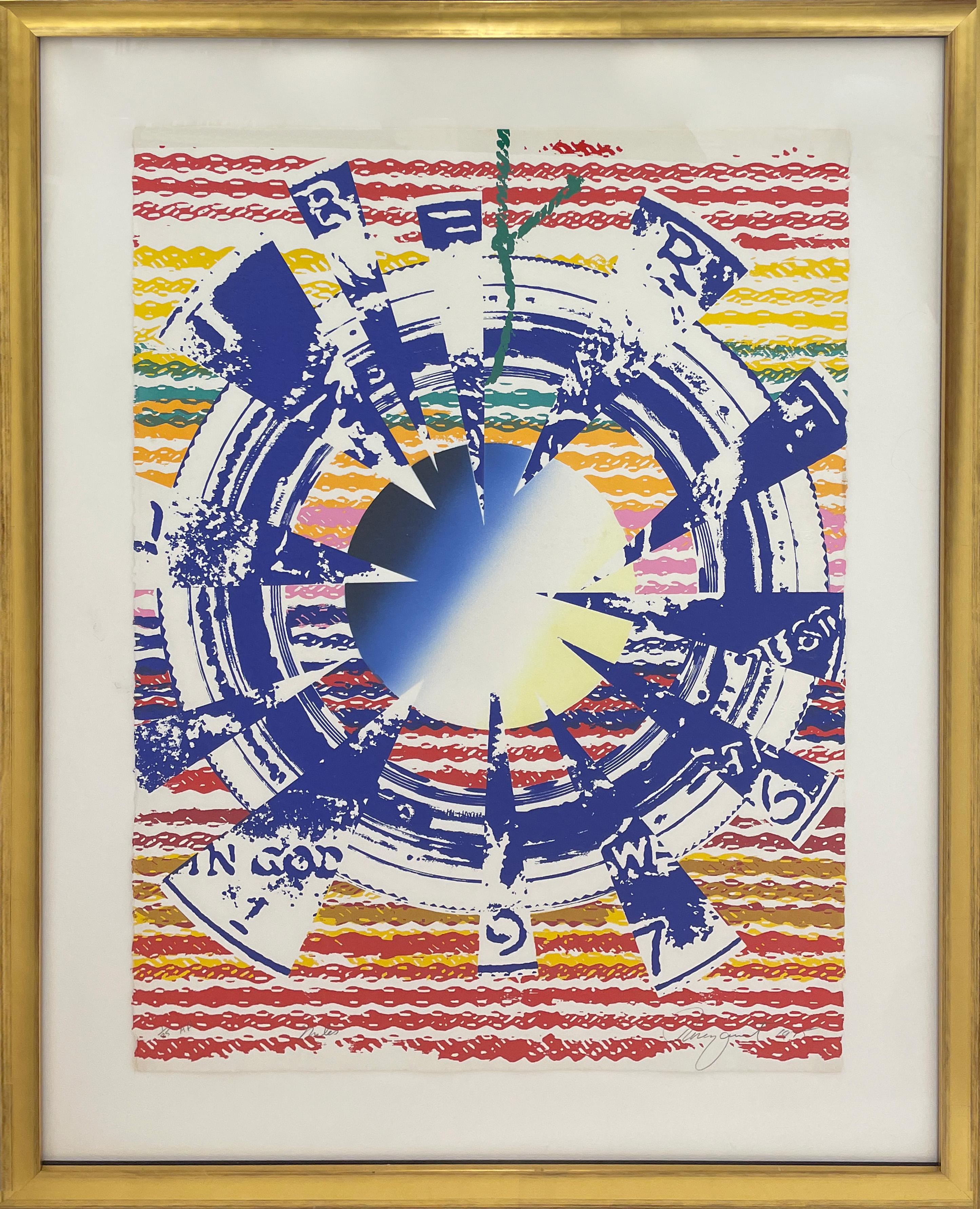  

JAMES ROSENQUIST
À des kilomètres de l'Amérique

Sérigraphie en couleurs avec pochoir sur papier Arches, 1975
Signée, numérotée et titrée au crayon le long du bord inférieur.
Numéro d'édition AP 1/25 (en dehors de l'édition de 200)
Taille de la