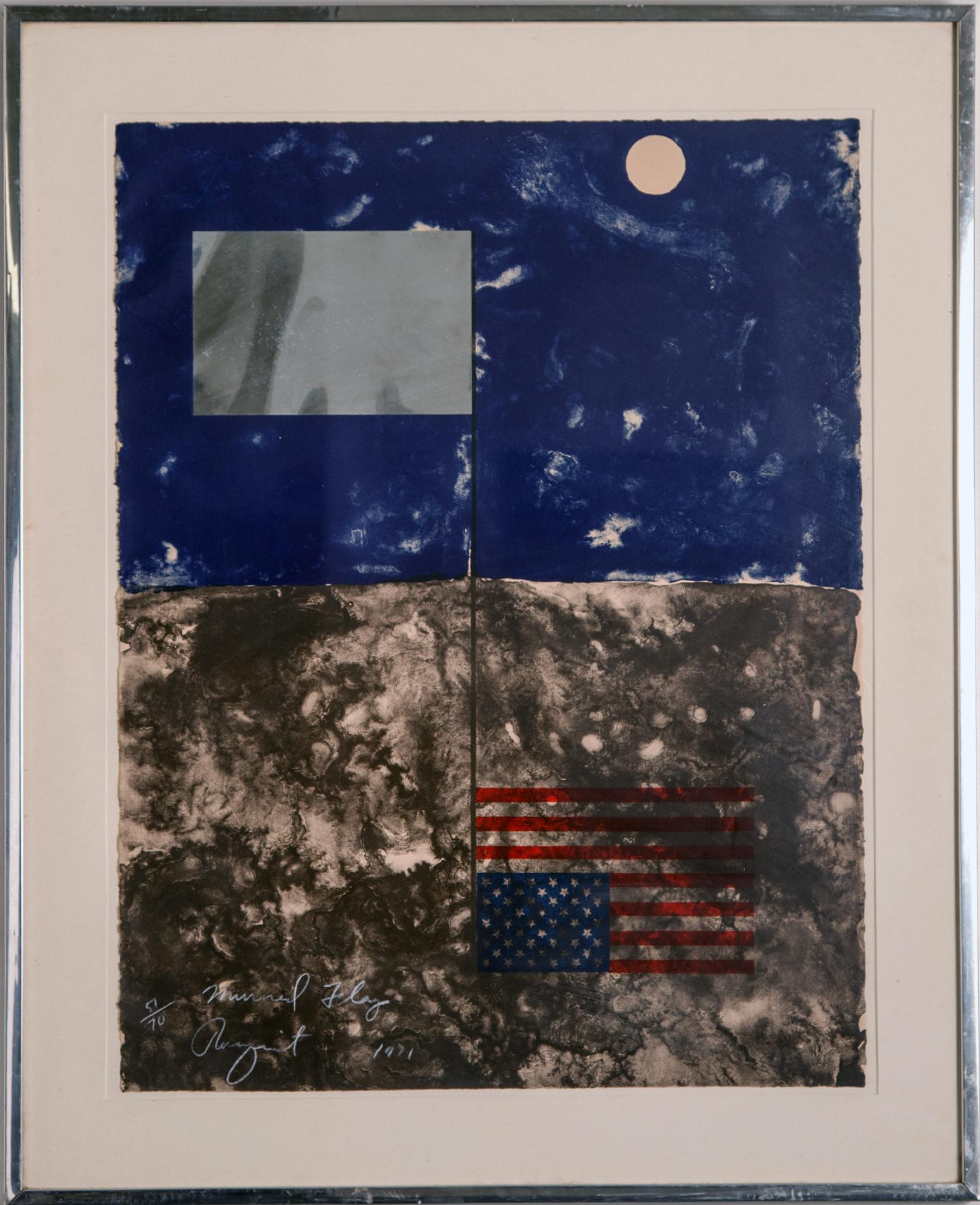 Mirrored Flag from Cold Light Series - Print by James Rosenquist