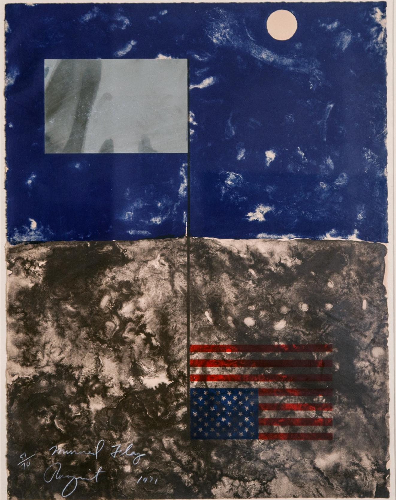 James Rosenquist Abstract Print - Mirrored Flag from Cold Light Series