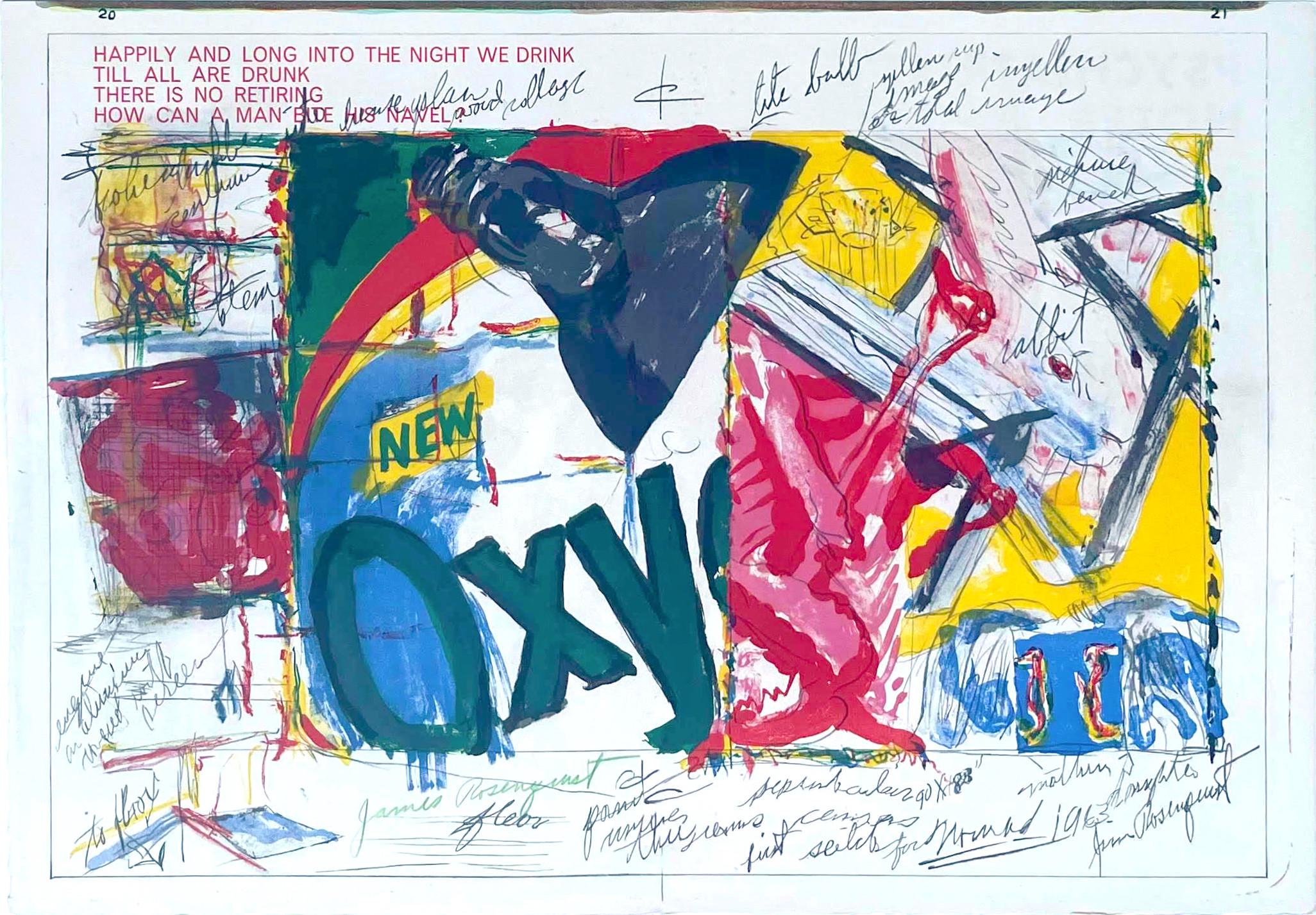 Oxy, Deluxe seltene handsignierte Auflage (85/100) 1 Cent Life, 1960er Jahre Pop Art, gerahmt – Print von James Rosenquist