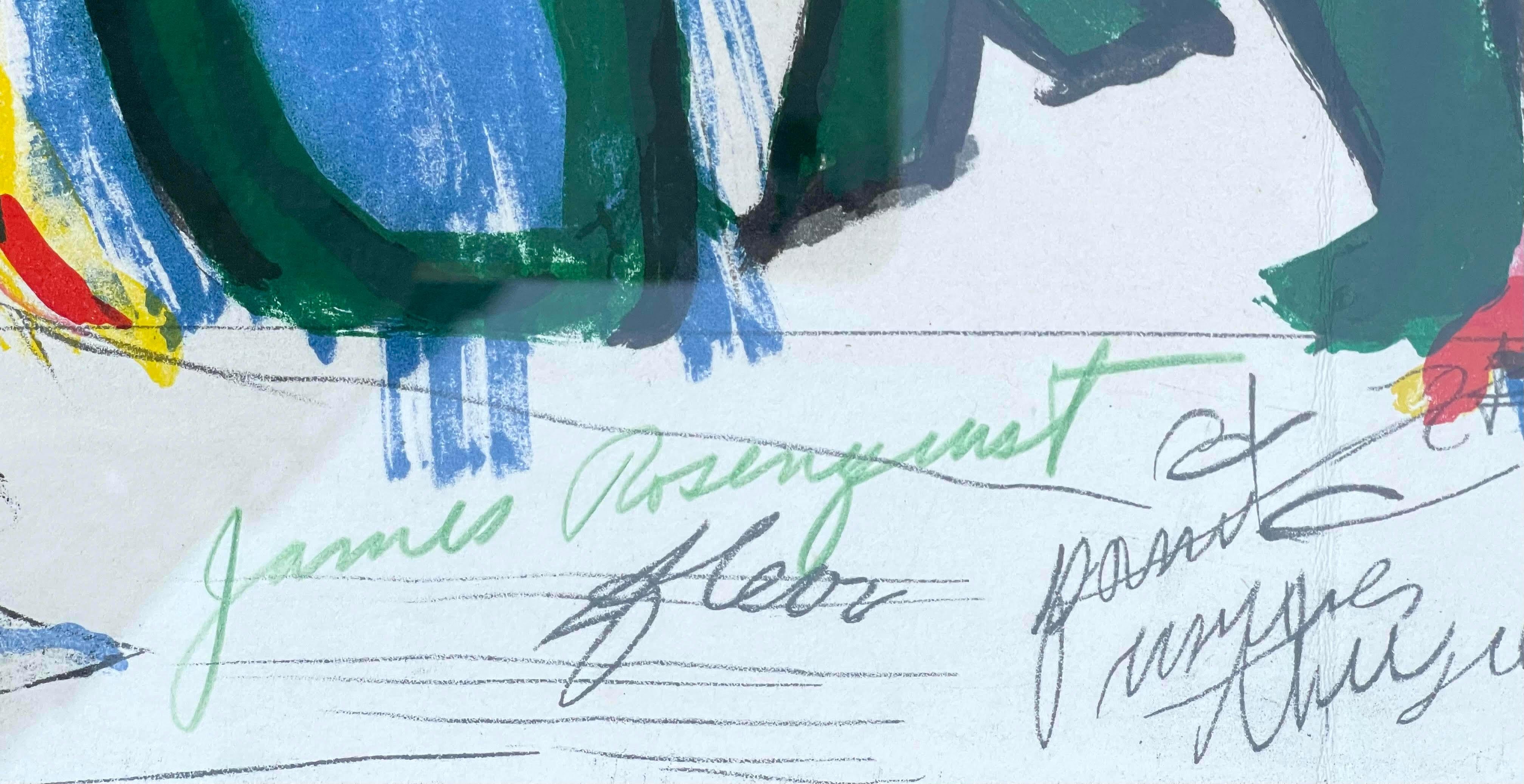 Oxy, Deluxe seltene handsignierte Auflage (85/100) 1 Cent Life, 1960er Jahre Pop Art, gerahmt (Grau), Abstract Print, von James Rosenquist