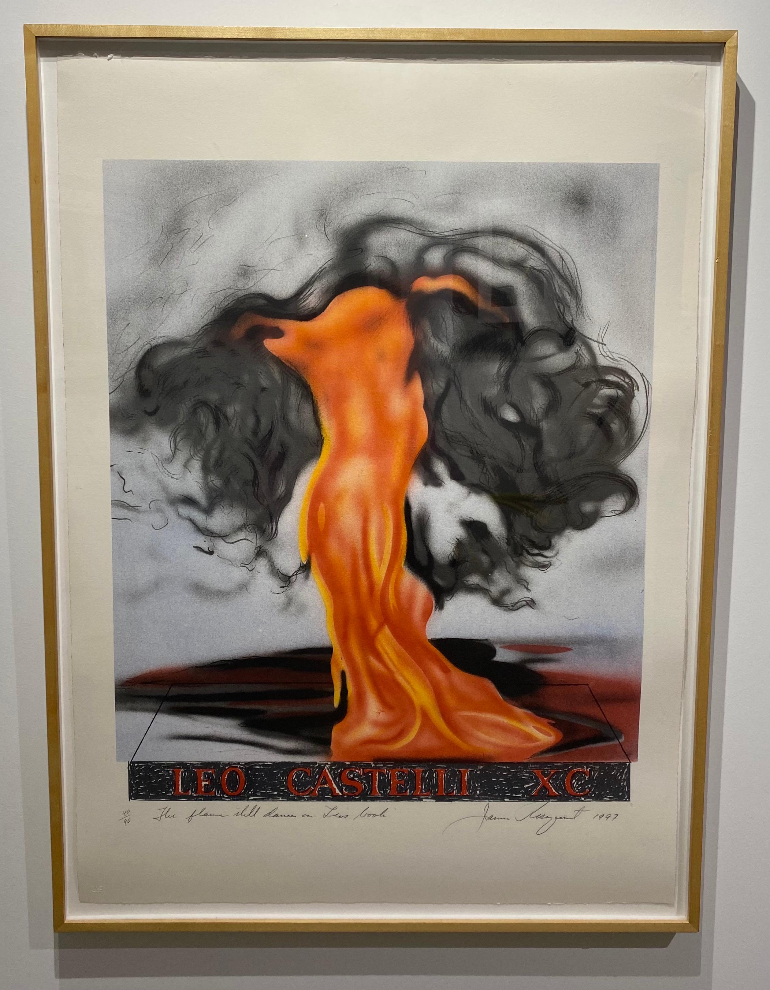 The Flame Still Dances on Leo's Book (From Leo Castelli 90th Birthday Portfolio) - Print by James Rosenquist